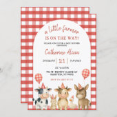 Farm Party Baby Shower Invitation (Devant / Derrière)