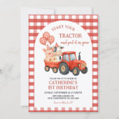 Farm Party First Birthday Invitation Kaart (Voorkant)