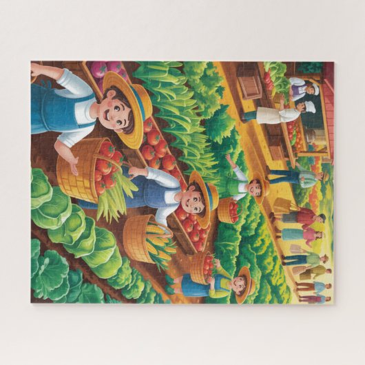 Farm-to-table harvest Puzzle Legpuzzel (Horizontaal)