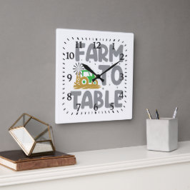 Farm to Table Tractor Windmill  Vierkante Klok