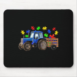 Farm Tractor Truck Puzzel Autisme Bewustzijnsdag 2 Muismat