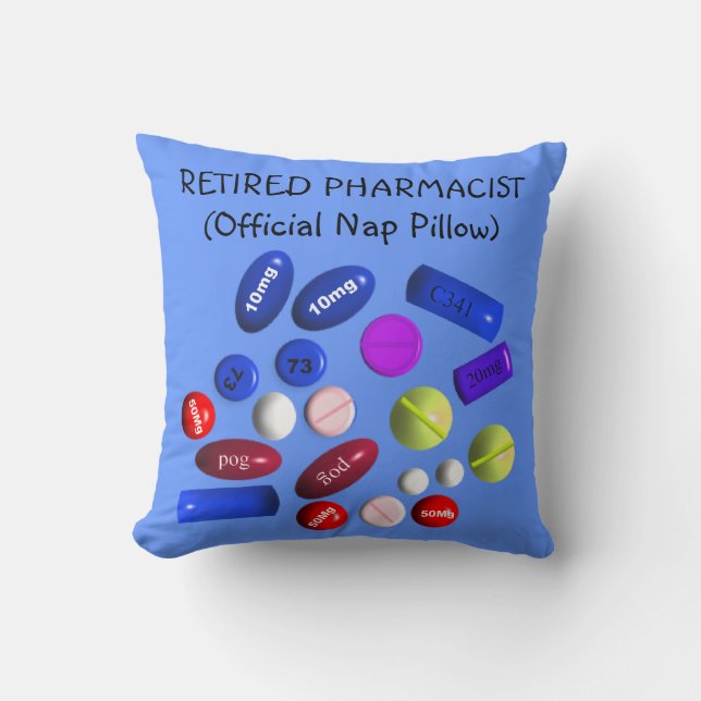 Farmaceuticus in ruste "Officiële Nap Pillow" Kussen (Voorkant)