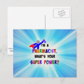 Farmaceutisch superheld aangepast ontwerp briefkaart (Voorkant / Achterkant)