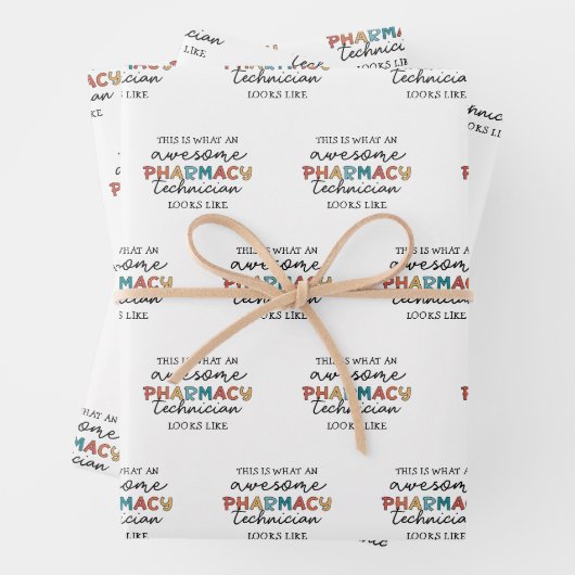 Farmaceutisch technicus Geweldige farmacie Tech Fu Inpakpapier Vel (In situ)