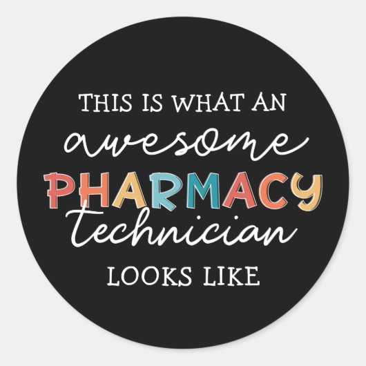 Farmaceutisch technicus Geweldige farmacie Tech Fu Ronde Sticker (Voorkant)