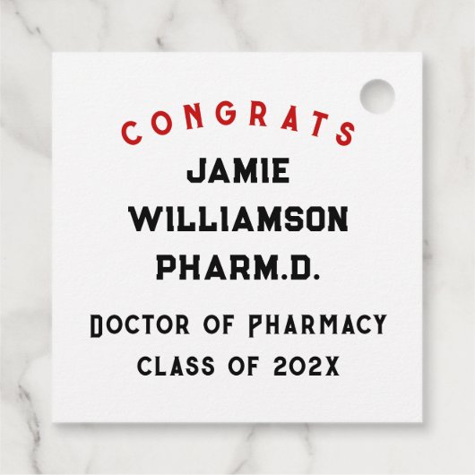 Farmaceutische Afstuderen Bedankjes Labels (Achterkant)