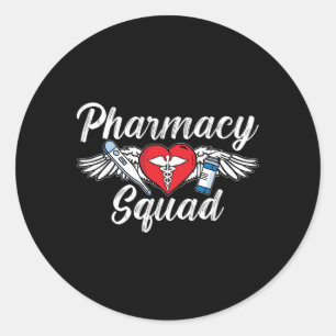 Farmaceutische apotheker ronde sticker