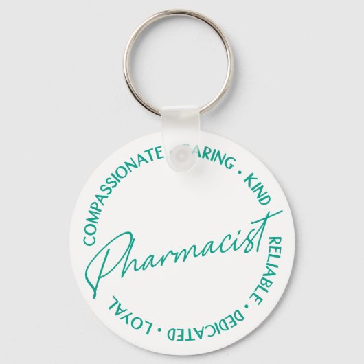 Farmaceutische firma Affirmations Green White Sleutelhanger (Voorkant)