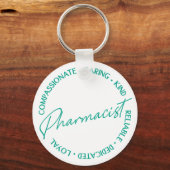 Farmaceutische firma Affirmations Green White Sleutelhanger (Voorkant)