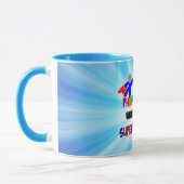 Farmaceutische humor, kleurrijk ontwerp mok (Links)