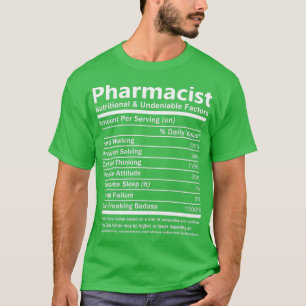 Farmaceutische indicatie: voedingswaarde- en onmis t-shirt
