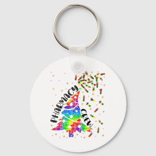 Farmaceutische kerstman Funny Xmas apotheker Gift Sleutelhanger