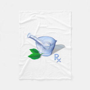 Farmaceutische symbolen fleece deken