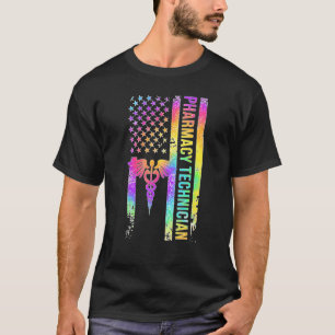 Farmaceutische technicus Amerikaanse vlagapotheker T-shirt