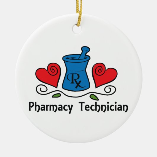 Farmaceutische technicus keramisch ornament (Voorkant)