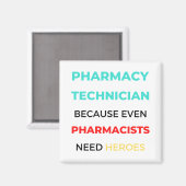 Farmaceutische technicus omdat zelfs apothekers 2 magneet (Voorkant / Achterkant)