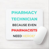 Farmaceutische technicus omdat zelfs apothekers 2 muismat (Met muis)