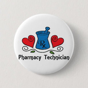 Farmaceutische technicus ronde button 5,7 cm