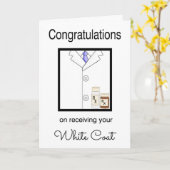 Farmaceutische Witte Jas Gefeliciteerd Kaart (Gele Bloem)