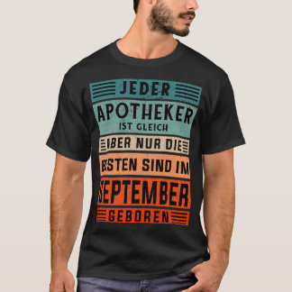 Farmacie geboortedatum september t-shirt