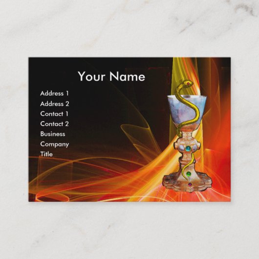 FARMACIE Oranje geel Visitekaartje (Voorkant)