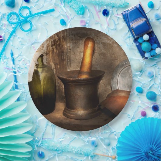 Farmacie - Pestle - Home remedies Papieren Bordje (Feest)