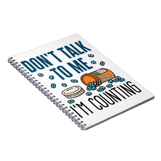 Farmacie Tech praat niet dat ik telde Notitieboek (Rechterzijde)