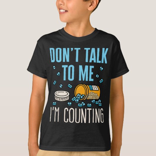 Farmacie Technicus Funny Counting Pills Pham T-shirt (Voorkant)