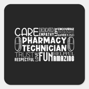 Farmacie Technische notering Geneesmiddel Technicu Vierkante Sticker