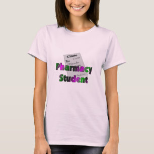Farmaciestudent-Schattige Rx grafische kaart T-shirt