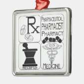 FARMACIST CHRISTMAS ORNAMENT FARMACY RX (Links)