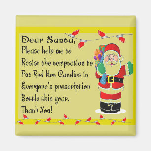 Farmacist Funny Kerstmis Threatts Gifts Magnet Magneet