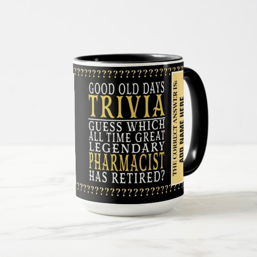 Farmacist Funny Personalized Remoe, pensioen Mok (Voorkant rechts)