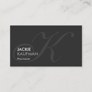 Farmacist - Modern Swash Monogram Visitekaartje