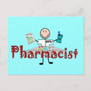 Farmacist Stick Person—Gifts Briefkaart