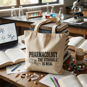 Farmacologie De Strijd Is Echt Grappige Apotheek Tote Bag