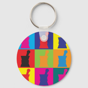 Farmacologische Pop Kunst Sleutelhanger