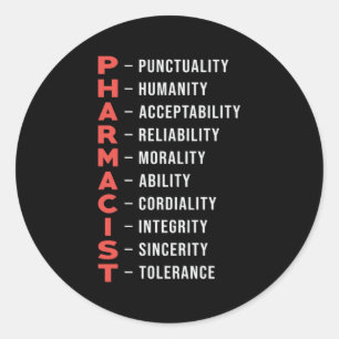 Farmacotherapie Geneesmiddel op technische farmaci Ronde Sticker