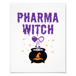 Farmacotherapie Halloween Pharmacy Tech Pharma Wit Foto Afdruk