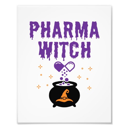 Farmacotherapie Halloween Pharmacy Tech Pharma Wit Foto Afdruk (Voorkant)