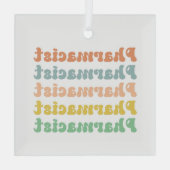 Farmacotherapie Retro Groovy Glas Ornament (Achterkant)