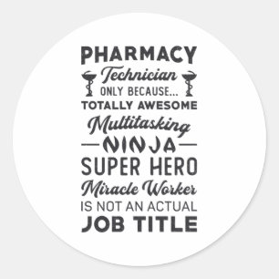 Farmacotherapie Technicus Tech Hero Geneesmiddelen Ronde Sticker