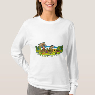 Farmaholic Logo Dames lange hoes (bevestigd) T-shirt