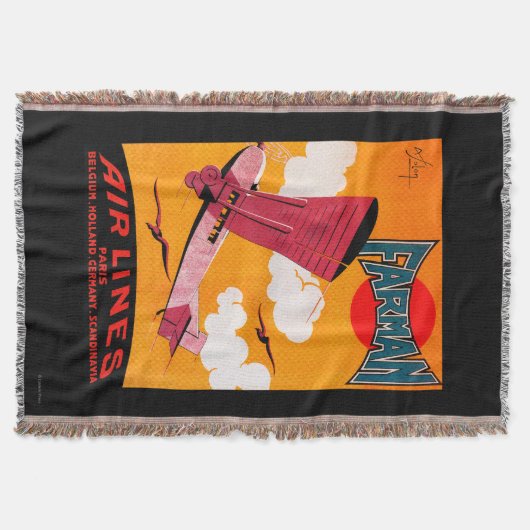 Farman Brothers Airlines F-170 Monoplane Poster Deken (Voorkant)