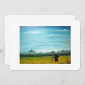 Farmer Canola Boerderij Wedding Invitation (Voorkant / Achterkant)