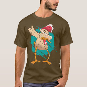 Farmer Chicken Egg Chicken Dabbing Dance grappige T-shirt