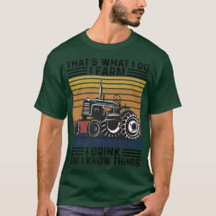 Farmer Dad Tractors Farmer Funny Gezegde Mannen Vr T-shirt