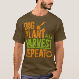 Farmer Dig Plant Harvest Repeat Boerderij Farming T-shirt
