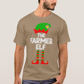 Farmer Elf Matching Family Group kerstparty P T-shirt