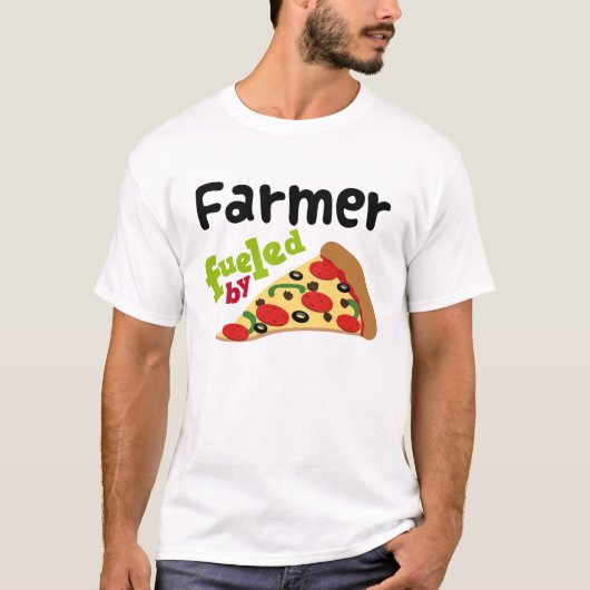 Farmer (Funny) Pizza T Shirt (Voorkant)